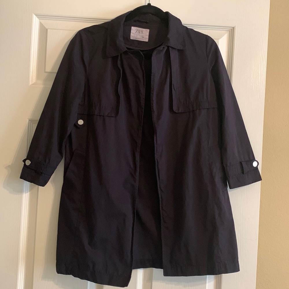 Zara Kids Navy Blue Trench Coat